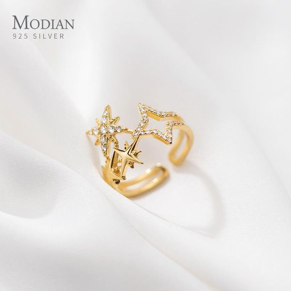cluster rings modian vintage 925 sterling silver zirconia luxury starshine opening finger for women korea punk style fine jewelry, Golden;silver
cluster rings modian vintage 925 sterling silver zirconia luxury starshine opening finger for women korea punk style fine jewelry, Golden;silver