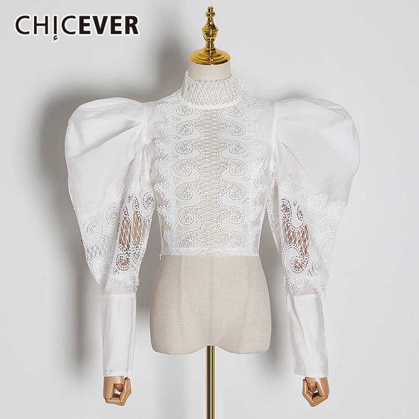 chicever white patchwork lace women's shirt turtleneck puff long sleeve high street blouse female spring fashion new 2021 cothes cx2006
chicever white patchwork lace women's shirt turtleneck puff long sleeve high street blouse female spring fashion new 2021 cothes cx2006