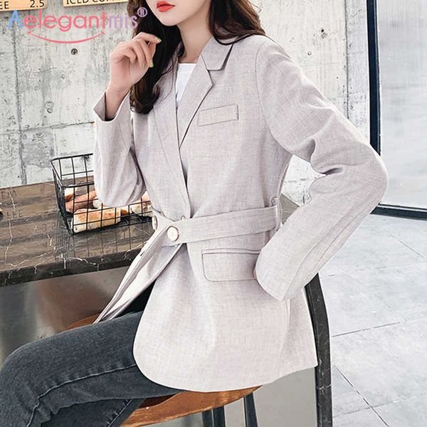 aelegantmis loose vintage women casual blazer jacket stylish solid slim women's work suit coat female blazers outwear with belt 210607, White
aelegantmis loose vintage women casual blazer jacket stylish solid slim women's work suit coat female blazers outwear with belt 210607, White