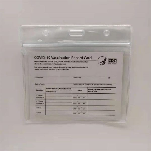 4*3 inch blank cdc paper vaccination card files bag waterproof reusable protector pvc sleeve for vaccinations record immunization business c
4*3 inch blank cdc paper vaccination card files bag waterproof reusable protector pvc sleeve for vaccinations record immunization business c