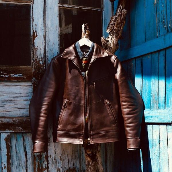men's leather & faux yrquality .sales.high thick jacket.heavy argentine cowhide coat.brown rider tanned outwear, Black
men's leather & faux yrquality .sales.high thick jacket.heavy argentine cowhide coat.brown rider tanned outwear, Black