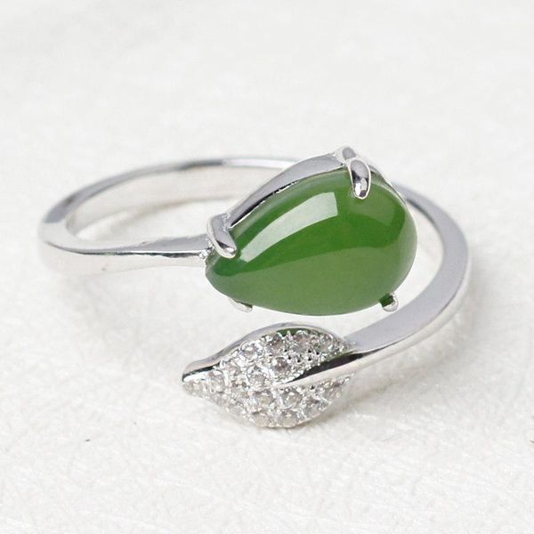 cluster rings town shop 925 silver baodai certificate of hetian jade ring leaf with water droplets jasper female, Golden;silver
cluster rings town shop 925 silver baodai certificate of hetian jade ring leaf with water droplets jasper female, Golden;silver