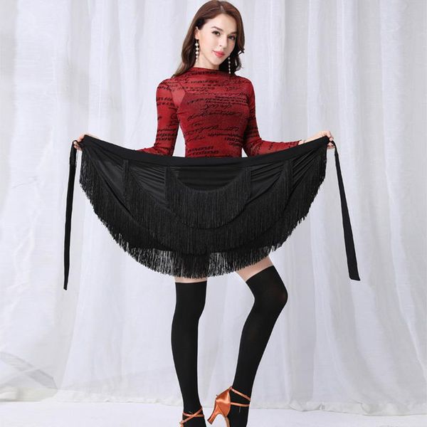 stage wear fringe women latin dance skirt tassel dancing practice cloth samba tango cha hip scarf, Black;red
stage wear fringe women latin dance skirt tassel dancing practice cloth samba tango cha hip scarf, Black;red
