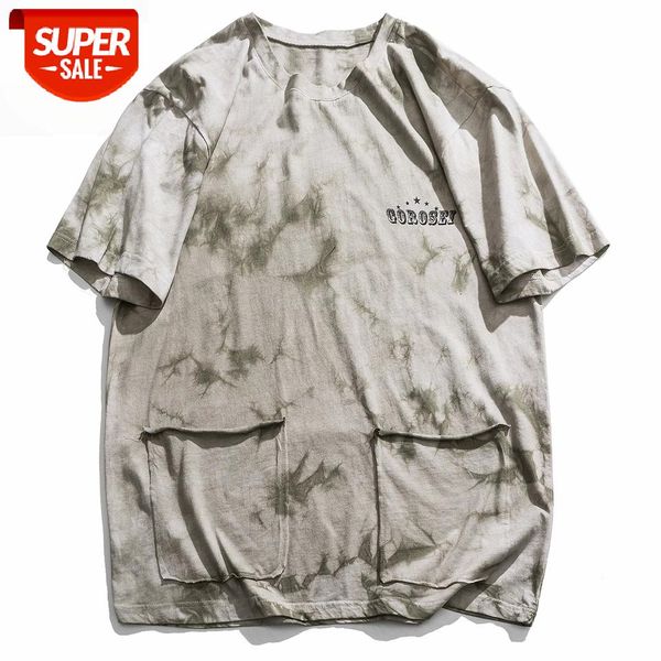 retro tie dye tshirt men harajuku front pocket tees 2021 summer short sleeve tshirt cotton oversize streetwear #r24f, White;black
retro tie dye tshirt men harajuku front pocket tees 2021 summer short sleeve tshirt cotton oversize streetwear #r24f, White;black