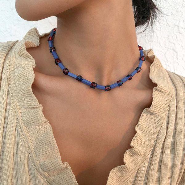 chains lalynnly fashionable blue color handmade crystal choker necklace collar aesthetic women's rhinestone wholesale n9071, Silver
chains lalynnly fashionable blue color handmade crystal choker necklace collar aesthetic women's rhinestone wholesale n9071, Silver