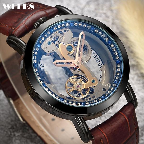wristwatches brown automatic mechanical watch for men quality vintage transparent dial diamond wristwatch selfwind leather male watches, Slivery;brown
wristwatches brown automatic mechanical watch for men quality vintage transparent dial diamond wristwatch selfwind leather male watches, Slivery;brown
