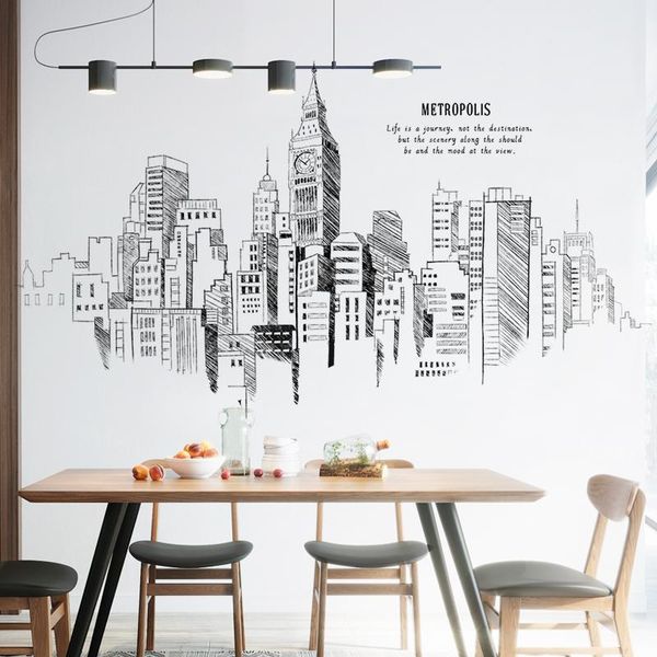 wall stickers black and white building home office decoration teenagers living room bedroom decor tv decals wallpaper art
wall stickers black and white building home office decoration teenagers living room bedroom decor tv decals wallpaper art