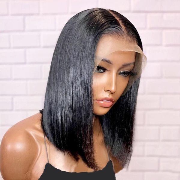 synthetic wigs middle part 14inch short bob silky straight lace front wig for black women with baby hair pre plucked
synthetic wigs middle part 14inch short bob silky straight lace front wig for black women with baby hair pre plucked