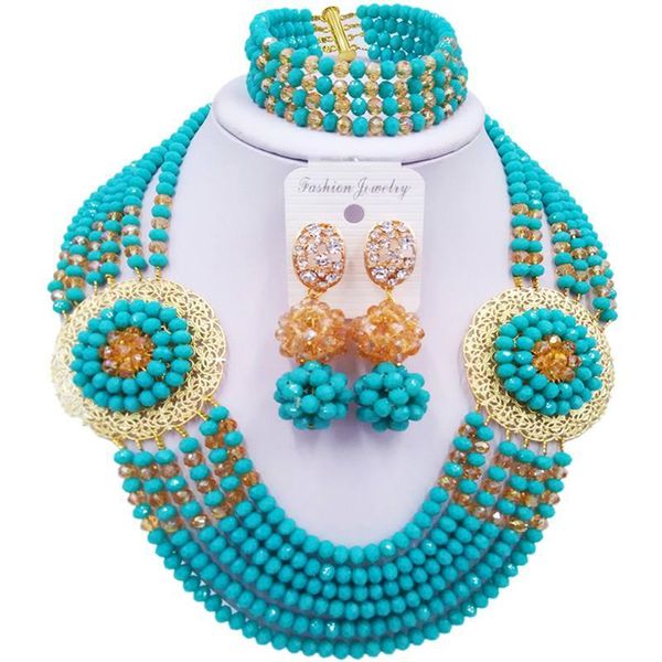 earrings & necklace nice quality aqua blue champagne gold ab african wedding beads bridal jewelry sets 6c-sphjz-30, Silver
earrings & necklace nice quality aqua blue champagne gold ab african wedding beads bridal jewelry sets 6c-sphjz-30, Silver