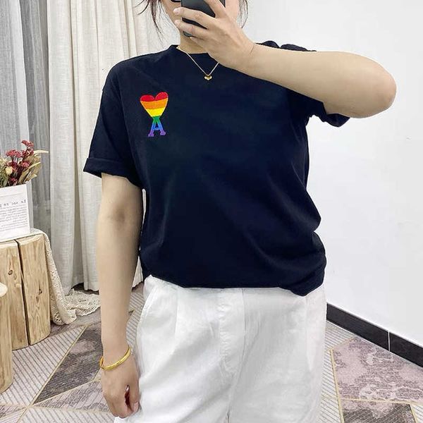 women's t-shirt women embroidery rainbow love tees summer o neck short sleeve cotton simple casual good quality 2021 ullk, White
women's t-shirt women embroidery rainbow love tees summer o neck short sleeve cotton simple casual good quality 2021 ullk, White