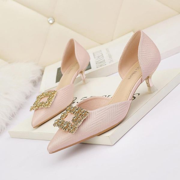dress shoes wedding pumps women high heels pointed toe buckle sandals luxury slip on two piece slides zapatos de mujer quality, Black
dress shoes wedding pumps women high heels pointed toe buckle sandals luxury slip on two piece slides zapatos de mujer quality, Black