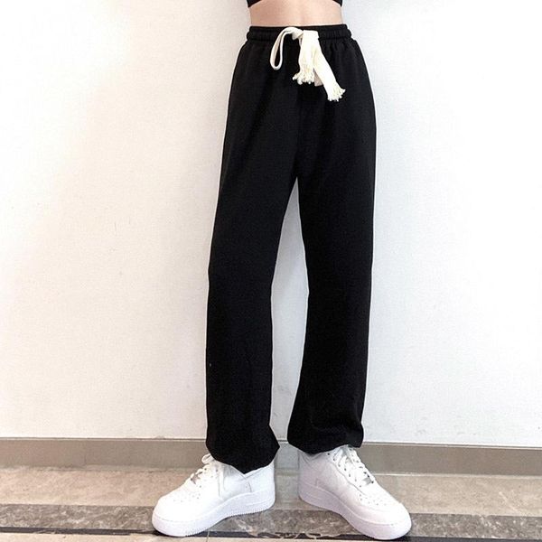 women's pants & capris drawstring for women 2021 spring autumn bottom high waist long trousers black casual ladies straight bj3881, Black;white
women's pants & capris drawstring for women 2021 spring autumn bottom high waist long trousers black casual ladies straight bj3881, Black;white