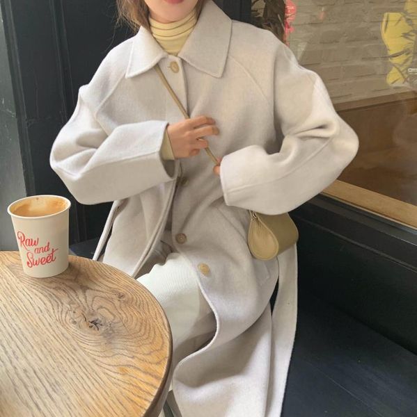 women's wool & blends recommended south korea's autumn/winter warm cloth coat single-breasted woolen, Black
women's wool & blends recommended south korea's autumn/winter warm cloth coat single-breasted woolen, Black