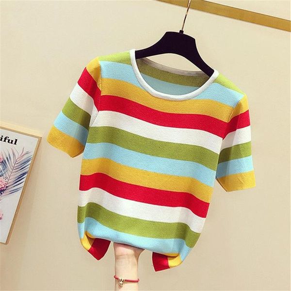 women's t-shirt women arrival t-shirts casual style short ruffles striped o-neck clothes tees regular colorful p3 083, White
women's t-shirt women arrival t-shirts casual style short ruffles striped o-neck clothes tees regular colorful p3 083, White