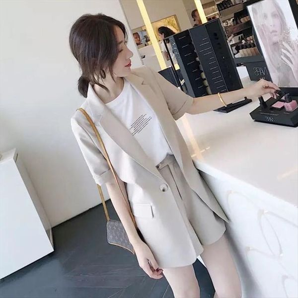 short suits sleeve blazer jacket women tracksuits amp pant suit casual 2 piece set feminino summer autumn, Gray
short suits sleeve blazer jacket women tracksuits amp pant suit casual 2 piece set feminino summer autumn, Gray