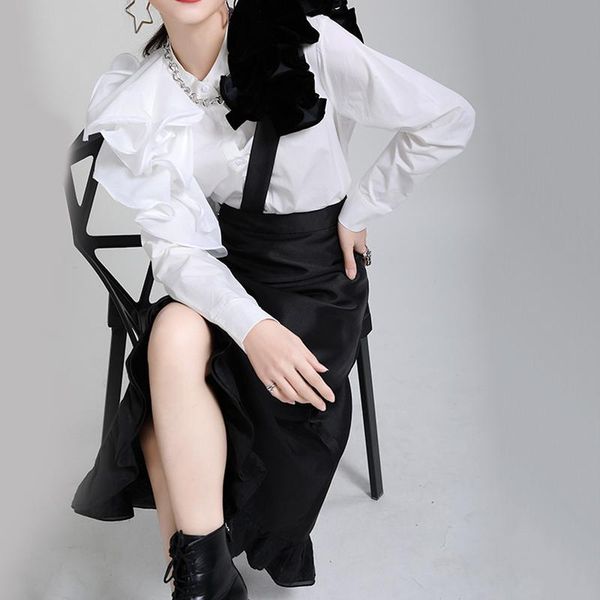 skirts fashion chic ruffles patchwork high waist woman irregular design jupe detachable 3d flower one-shoulder skirt women, Black
skirts fashion chic ruffles patchwork high waist woman irregular design jupe detachable 3d flower one-shoulder skirt women, Black