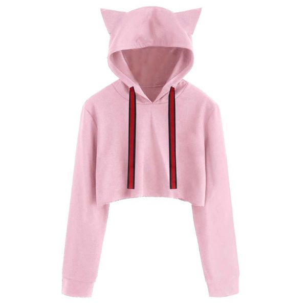 women's hoodies & sweatshirts women cat ear long sleeve hoodie sweatshirt hooded pullover short blouse crop pink for girl, Black
women's hoodies & sweatshirts women cat ear long sleeve hoodie sweatshirt hooded pullover short blouse crop pink for girl, Black