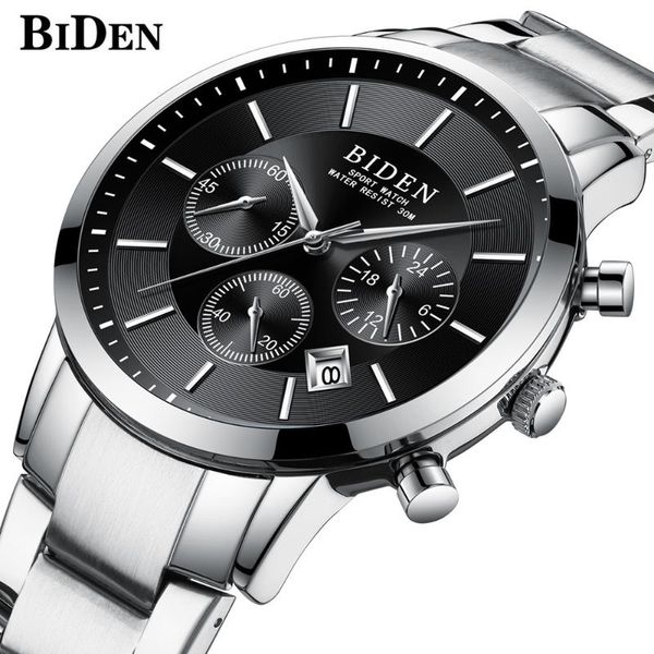 wristwatches biden luxury brand men quartz watch business casual men's wristwatch chronograph waterproof calendar clock relogio masculi, Slivery;brown
wristwatches biden luxury brand men quartz watch business casual men's wristwatch chronograph waterproof calendar clock relogio masculi, Slivery;brown