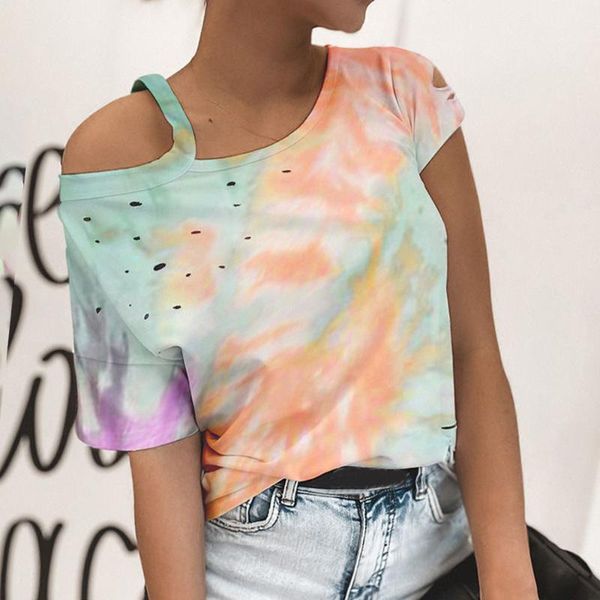 2021 tie-dye blouse women plus size shoulder halter and blouses female fashion casual loose short sleeve blusas, White
2021 tie-dye blouse women plus size shoulder halter and blouses female fashion casual loose short sleeve blusas, White