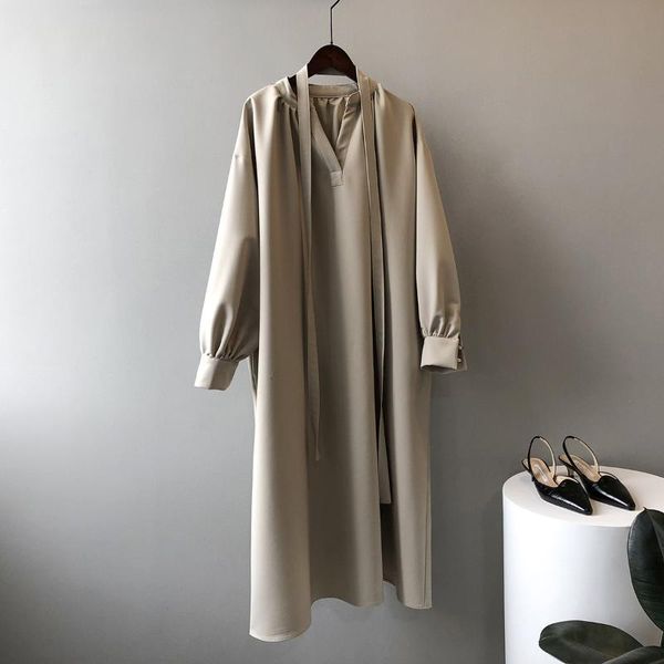 casual dresses women mid-calf dress 2021 spring v-neck solid loose retro bohemian vestidos autumn, Black;gray
casual dresses women mid-calf dress 2021 spring v-neck solid loose retro bohemian vestidos autumn, Black;gray