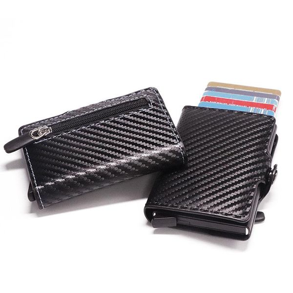 card holders 2021 holder aluminum box wallet rfid pu leather up case magnet carbon fiber coin purse, Brown;gray
card holders 2021 holder aluminum box wallet rfid pu leather up case magnet carbon fiber coin purse, Brown;gray