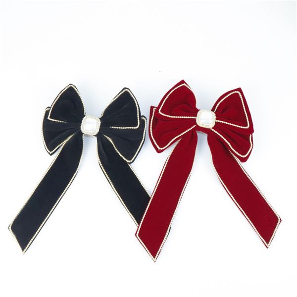 21 south korea autumn winter velvet bow hairpin female back of head rhinestone headdress horsetail clip, Golden;silver
21 south korea autumn winter velvet bow hairpin female back of head rhinestone headdress horsetail clip, Golden;silver