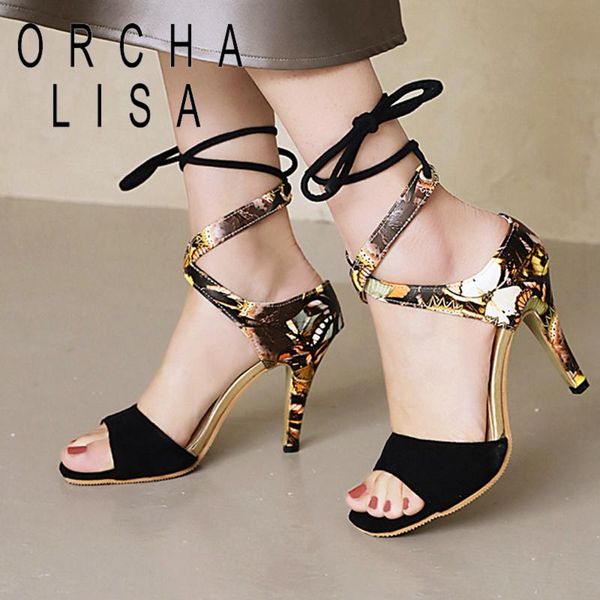 sandals orchalisa 2021 women open toe 9cm high thin heels nubuck patchwork lace-up stylish big size 34-44 casual a3710, Black
sandals orchalisa 2021 women open toe 9cm high thin heels nubuck patchwork lace-up stylish big size 34-44 casual a3710, Black