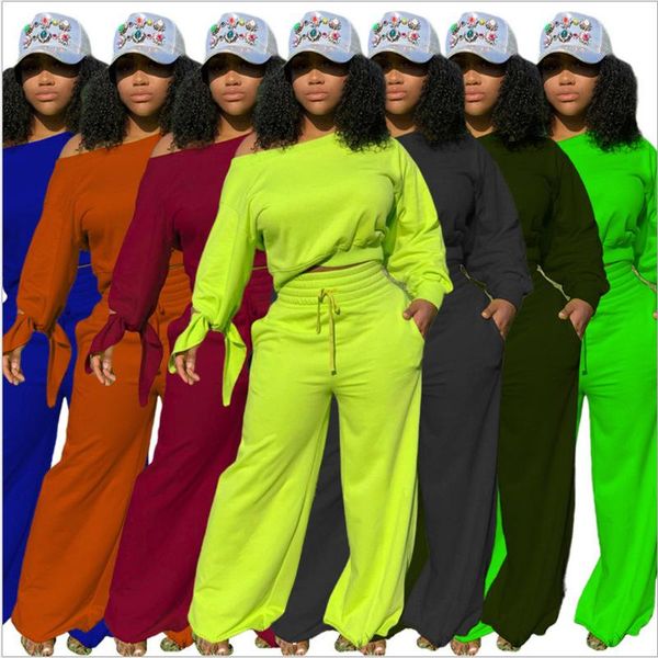 women's two piece pants european and american -selling casual suit solid color long-sleeved plus velvet loose two-piece women, White
women's two piece pants european and american -selling casual suit solid color long-sleeved plus velvet loose two-piece women, White