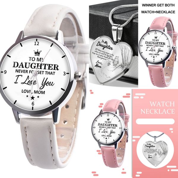 to my son i love you forever watch to my daughter quartz wrist watches pendant charm necklace 2 piece set father mother day gift g21902, Blue
to my son i love you forever watch to my daughter quartz wrist watches pendant charm necklace 2 piece set father mother day gift g21902, Blue