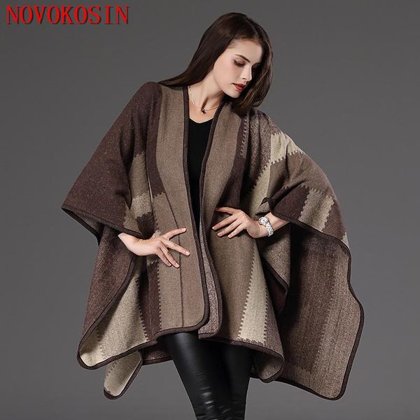 scarves 2021 oversize striped cardigan winter faux cashmere split knitted poncho women female print long wrap vintage warm shawl, Blue;gray
scarves 2021 oversize striped cardigan winter faux cashmere split knitted poncho women female print long wrap vintage warm shawl, Blue;gray