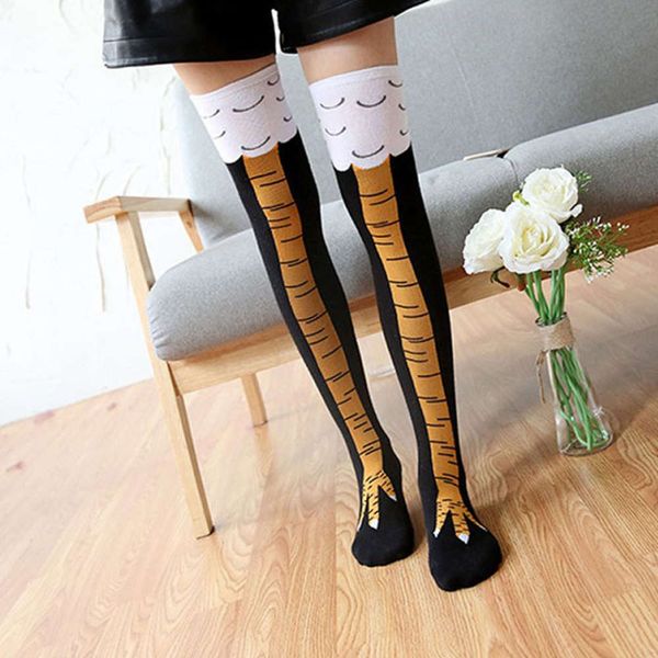 knee socks chicken feet women funny practice leg pattern ostrich legs look thin, Black;white
knee socks chicken feet women funny practice leg pattern ostrich legs look thin, Black;white