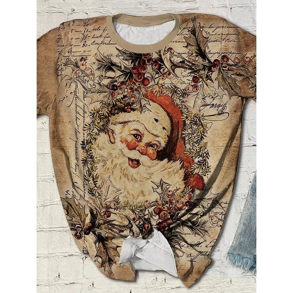 ladies t-shirt harajuku summer christmas cute elderly printed pattern street casual round neck short sleeve comfortable, White
ladies t-shirt harajuku summer christmas cute elderly printed pattern street casual round neck short sleeve comfortable, White