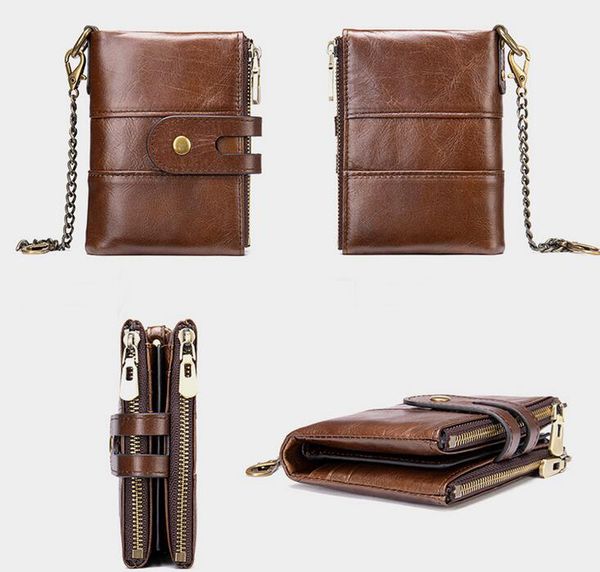 wholesale retro double zipper tower buckle cowhide leather wallets men's chain wallet leathers coin purse 4721
wholesale retro double zipper tower buckle cowhide leather wallets men's chain wallet leathers coin purse 4721