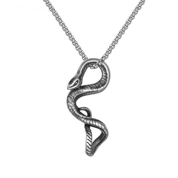 stainless steel snake pendants necklace s-shaped snakelike animal necklaces bohemian jewelry, Silver
stainless steel snake pendants necklace s-shaped snakelike animal necklaces bohemian jewelry, Silver