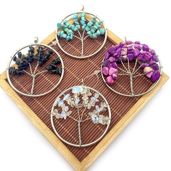 charms silver tree of life pendant necklace round multicolor natural healing reiki stone jewelry accessories hand-wound, Bronze;silver
charms silver tree of life pendant necklace round multicolor natural healing reiki stone jewelry accessories hand-wound, Bronze;silver