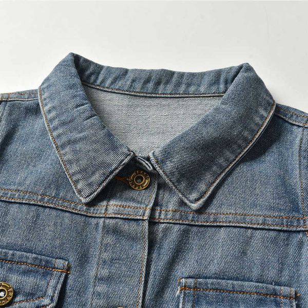 autumn new jacket korean children's jeans jacket lapel long sleeve boys and girls jacket, Blue;gray
autumn new jacket korean children's jeans jacket lapel long sleeve boys and girls jacket, Blue;gray