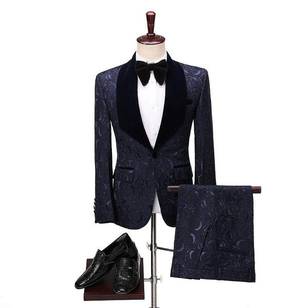 men's suits & blazers jeltoin 2021 navy blue paisley men velvet lapel groom smoking prom man blazer slim fit wedding tuxedo, White;black
men's suits & blazers jeltoin 2021 navy blue paisley men velvet lapel groom smoking prom man blazer slim fit wedding tuxedo, White;black