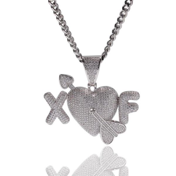 pendant necklaces european and american fashion micro-inlaid zircon love couple necklace creative hipster hip-hop jewelry customization, Silver
pendant necklaces european and american fashion micro-inlaid zircon love couple necklace creative hipster hip-hop jewelry customization, Silver