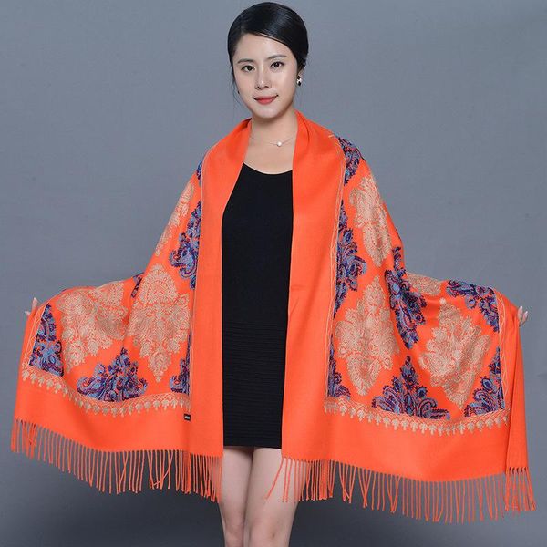 scarves amyo winter ethnic embroidery scarf jacquard shawl tassel 190*70cm women wrap imition cashmere pashmina sjaal dames, Blue;gray
scarves amyo winter ethnic embroidery scarf jacquard shawl tassel 190*70cm women wrap imition cashmere pashmina sjaal dames, Blue;gray