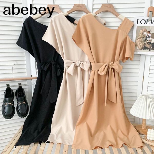 casual dresses fashion diagonal collar short sleeve off shoulder dress high waist bandage solid mid-length a-line 2021 summer, Black;gray
casual dresses fashion diagonal collar short sleeve off shoulder dress high waist bandage solid mid-length a-line 2021 summer, Black;gray