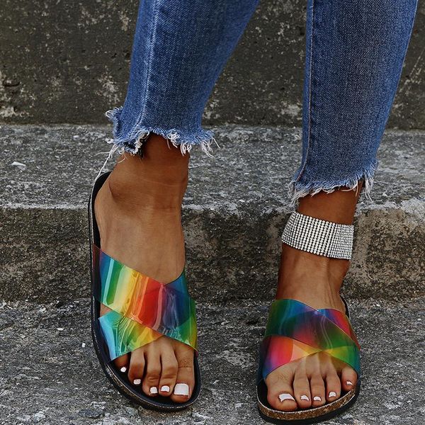 slippers flat casual women summer 2021 fashion beach ladies platform shoes sandals zapatos de mujer flip flops slides, Black 
slippers flat casual women summer 2021 fashion beach ladies platform shoes sandals zapatos de mujer flip flops slides, Black