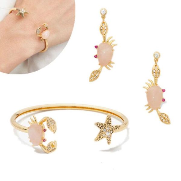 earrings & necklace csxjd luxury crab crystal bracelet fashionable personality women's jewelry, Silver
earrings & necklace csxjd luxury crab crystal bracelet fashionable personality women's jewelry, Silver