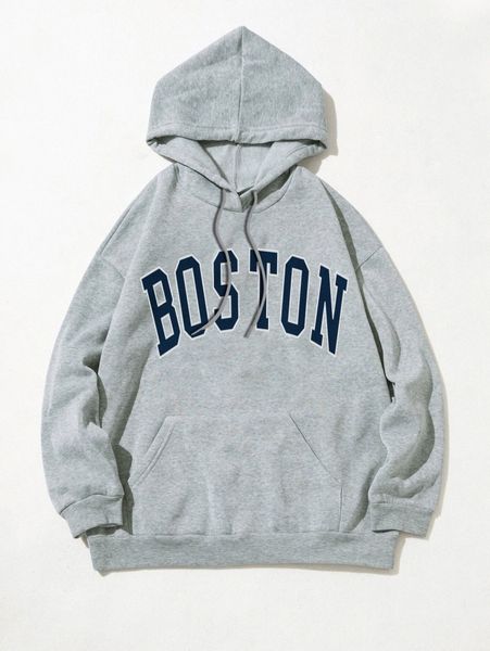 letter graphic kangaroo pocket drawstring thermal lined hoodie u1bn#, White;black
letter graphic kangaroo pocket drawstring thermal lined hoodie u1bn#, White;black