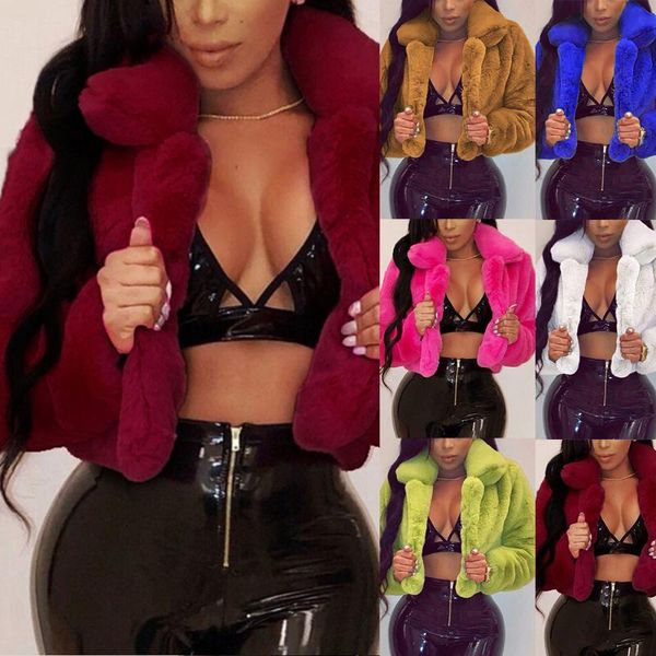 women's fur & faux 2021 winter woman warm fluffy coats short jackets sylish furry cropped jacket femaleturn down collar overcoat, Black
women's fur & faux 2021 winter woman warm fluffy coats short jackets sylish furry cropped jacket femaleturn down collar overcoat, Black