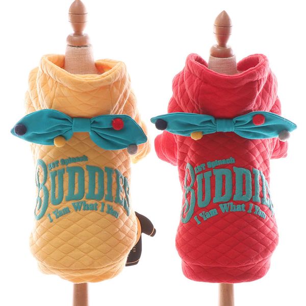 dog autumn and winter bow cute cotton padded jacket plush warm small pet clothing 1210 
dog autumn and winter bow cute cotton padded jacket plush warm small pet clothing 1210
