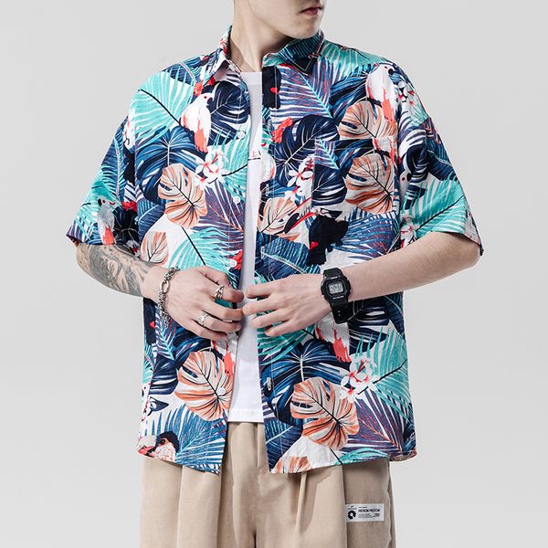 brand new 2021 summer print short sleeves hawaii collar korea style shirt for men's harajuku clothing nzq2, White;black
brand new 2021 summer print short sleeves hawaii collar korea style shirt for men's harajuku clothing nzq2, White;black