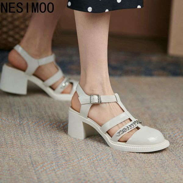 sandals nesimoo 2021 western fashion style women high heels patent leather pump sandal summer round toe shoes size 34-39, Black
sandals nesimoo 2021 western fashion style women high heels patent leather pump sandal summer round toe shoes size 34-39, Black