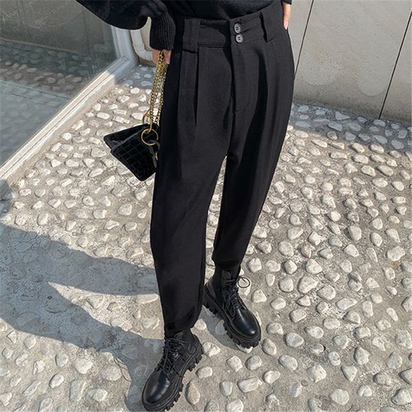 2021 stylish straight chic new arrival solid ol all match slim plus size office lady pants high waist streetwear trousers 5fjf, Black;white 
2021 stylish straight chic new arrival solid ol all match slim plus size office lady pants high waist streetwear trousers 5fjf, Black;white