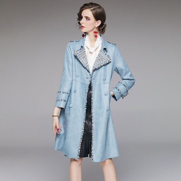 2021 new suede windbreaker spring autumn coat patchwork vintage women clothing celebrities winter overcoat p16s, Tan;black
2021 new suede windbreaker spring autumn coat patchwork vintage women clothing celebrities winter overcoat p16s, Tan;black