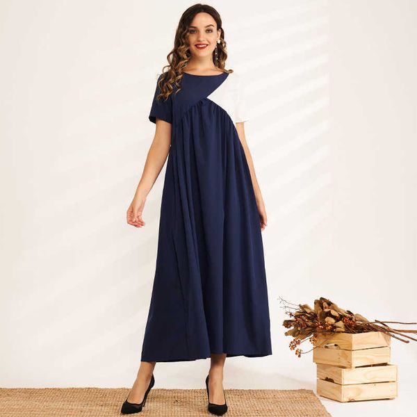 casual dresses spring and summer ladies fashion irregular stitching loose round neck high waist a-line long home woman 6ur9, Black;gray
casual dresses spring and summer ladies fashion irregular stitching loose round neck high waist a-line long home woman 6ur9, Black;gray